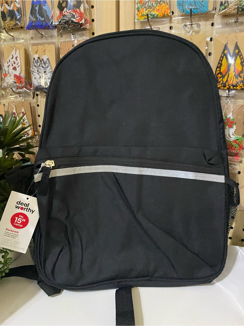 Target Black Backpack with Reflective Trim